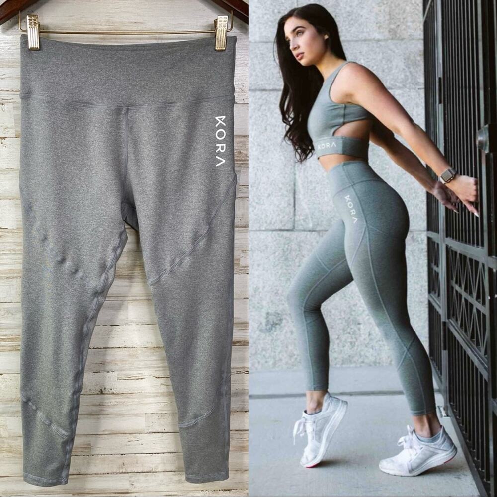 Kora Acta Leggings Heathered Gray Contour Shaping M